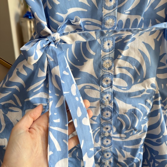 MSK Blue and White Patterned Dress - Picture 3 of 5